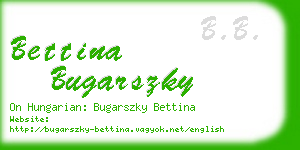 bettina bugarszky business card